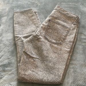 Grey Snakeskin Jeans